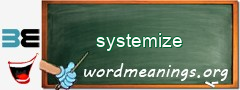 WordMeaning blackboard for systemize